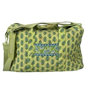 Vera Bradley Vintage Citrus Weekender Large Overnight Carryon Duffel Bag W/Wear
